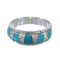 Turquoise Opal Inlay Authentic Sterling Silver Ring Size 5-3/4 RX82832
